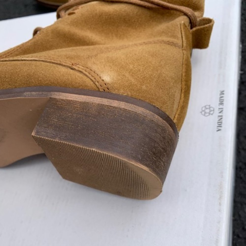 Steve Madden Rosaly Round Toe Suede Ankle Boot Tan C361 - Picture 12 of 16
